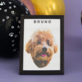 A premium personalized pet portrait of a Poodle